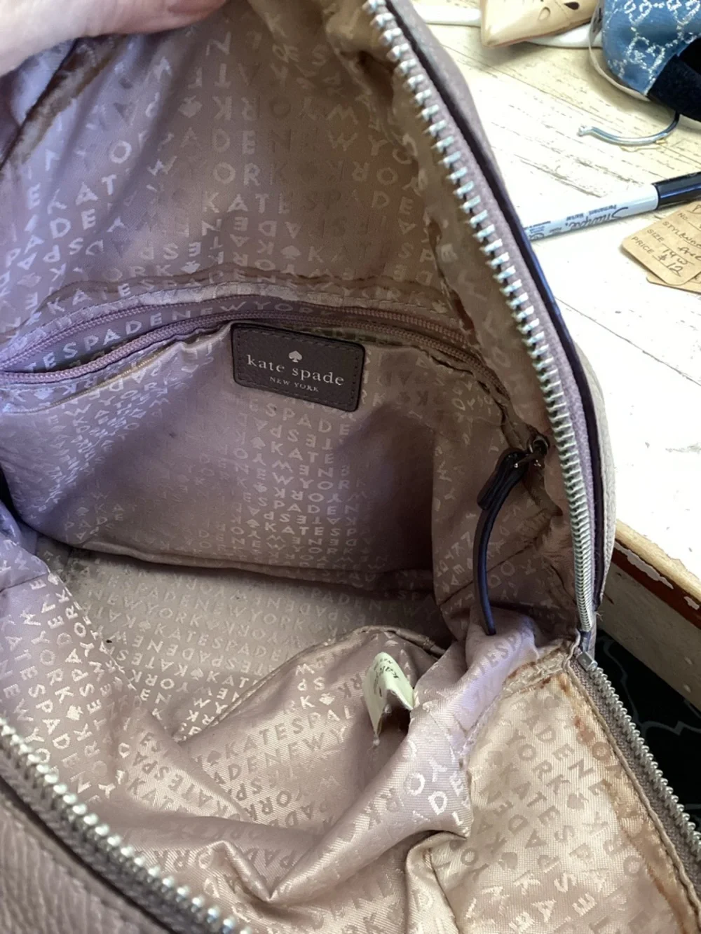 kate spade compact pebbled